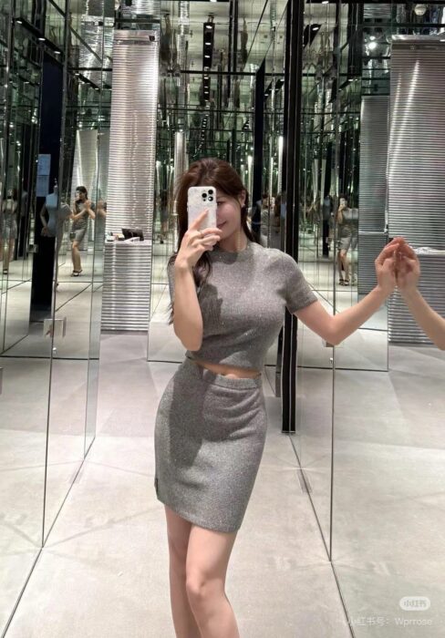 알렉산더왕 그레이 울 블렌드 핫픽스 미니스커트 레플리카 미러급 SA급 S급 고퀄리티 하이엔드 최상급 의류 [여성] 5