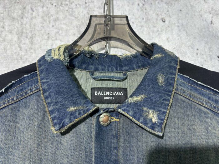 발렌시아가 소매 흰색 줄 이음 배색 데님 자켓 레플리카 미러급 SA급 S급 고퀄리티 하이엔드 최상급 의류 [남성] 10