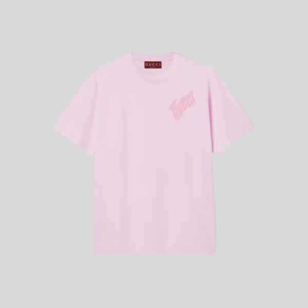 구찌 핑크 반팔 티셔츠 레플리카 미러급 SA급 S급 고퀄리티 하이엔드 최상급 의류 [남성여성공용]