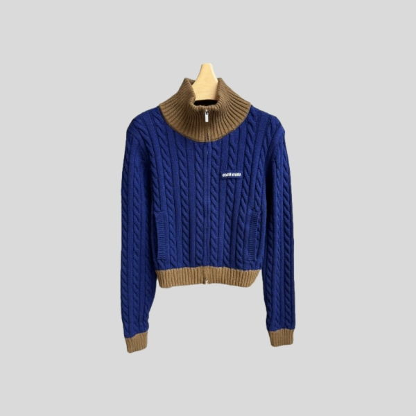 미우미우 케이블 니트 가디건 레플리카 미러급 SA급 S급 고퀄리티 하이엔드 최상급 의류 [여성]