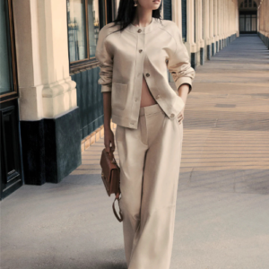 샤넬 베이지 가죽 자켓, 팬츠 레플리카 미러급 SA급 S급 고퀄리티 하이엔드 최상급 의류 [여성]