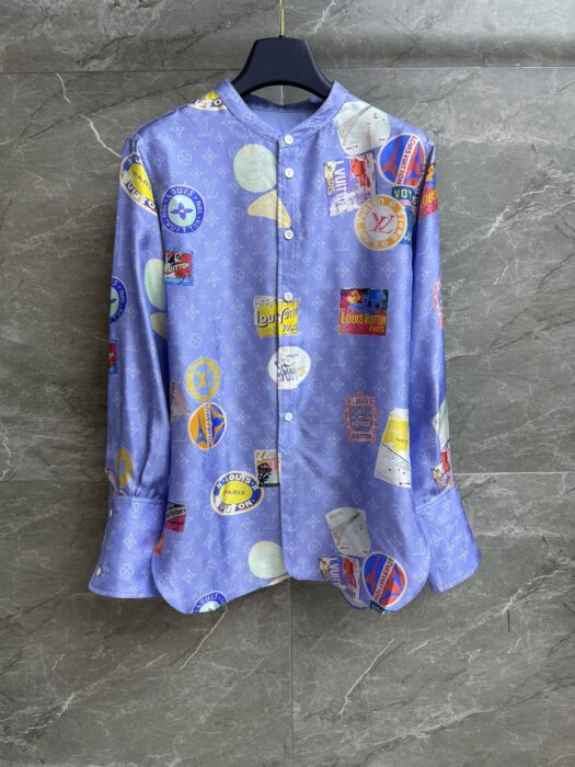 루이비통 마히나 패치 실크 셔츠 레플리카 미러급 SA급 S급 고퀄리티 하이엔드 최상급 의류 [여성] 2