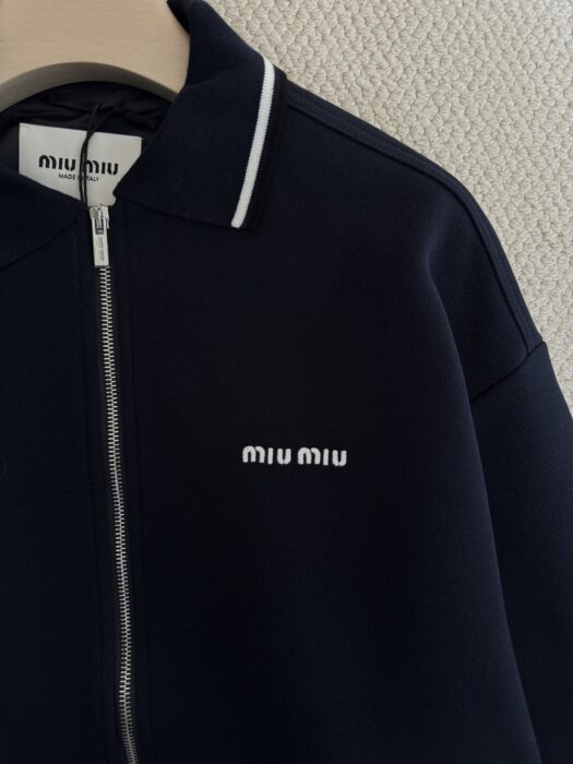 미우미우 본디드 피케 및 테크니컬 저지 블루종 자켓 레플리카 미러급 SA급 S급 고퀄리티 하이엔드 최상급 의류 [여성] 13