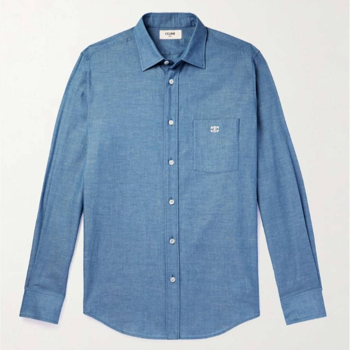 셀린느 트라이엄프 코튼샴브레이 셔츠 레플리카 미러급 SA급 S급 고퀄리티 하이엔드 최상급 의류 [남성여성공용] 2