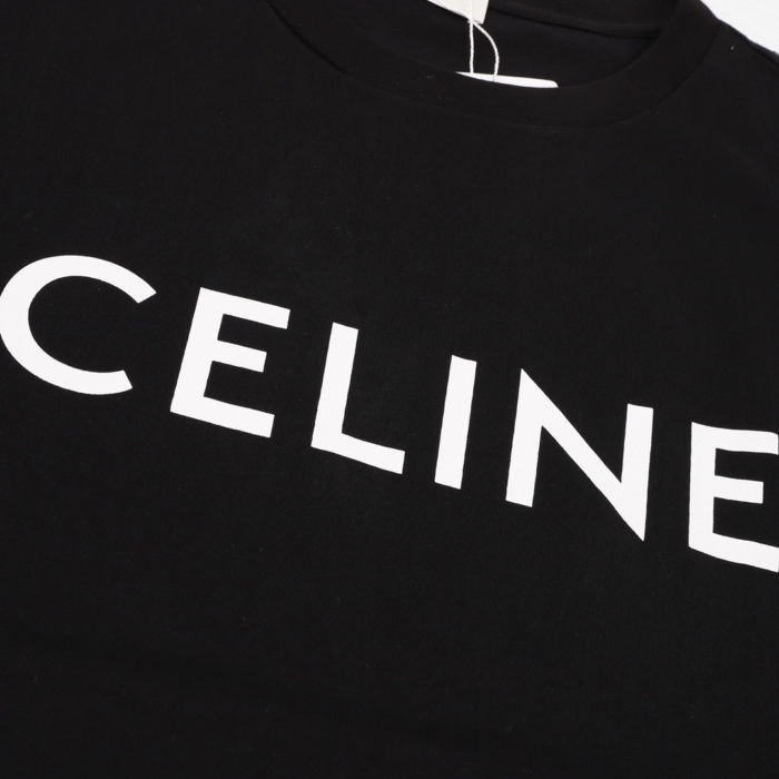 셀린느 로고 프린트 코튼 티셔츠 (화이트,블랙) 레플리카 미러급 SA급 S급 고퀄리티 하이엔드 최상급 의류 [남성여성공용] 6