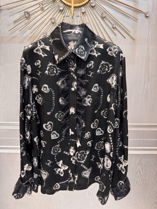 샤넬 뉴 레이스 카멜리아 러브 리본 셔츠 레플리카 미러급 SA급 S급 고퀄리티 하이엔드 최상급 의류 [여성] 2