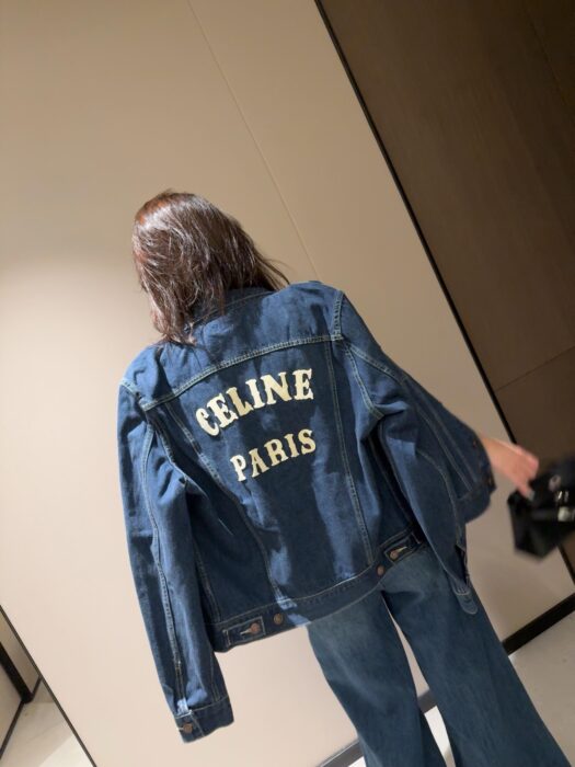 셀린느 뒷면 모노그램 루즈핏 데님 자켓 블루 레플리카 미러급 SA급 S급 고퀄리티 하이엔드 최상급 의류 [남성여성공용] 3