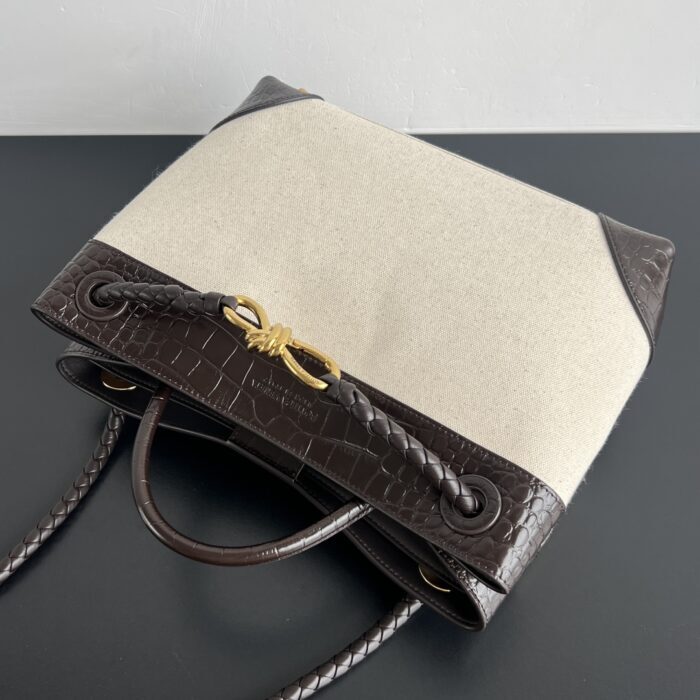 보테가베네타 안디아모 토트백 743572 미디엄 악어무늬 브라운 핸드백 토트백 레플리카 미러급 SA급 S급 고퀄리티 최상급 하이엔드 가방 [여성] 5