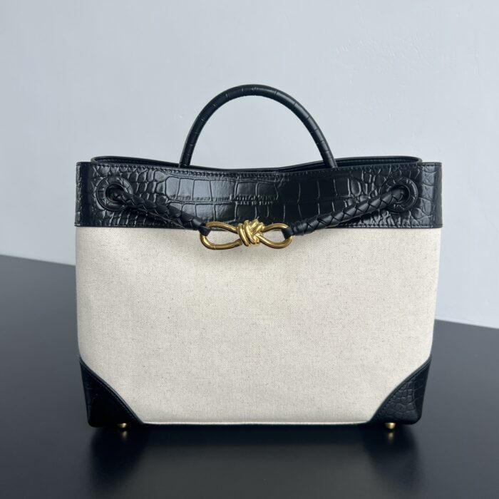 보테가베네타 안디아모 토트백 743572 미디엄 악어무늬 블랙 핸드백 토트백 레플리카 미러급 SA급 S급 고퀄리티 최상급 하이엔드 가방 [여성] 2