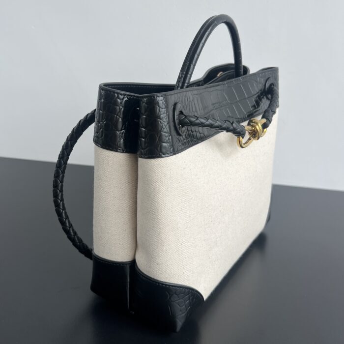 보테가베네타 안디아모 토트백 743572 미디엄 악어무늬 블랙 핸드백 토트백 레플리카 미러급 SA급 S급 고퀄리티 최상급 하이엔드 가방 [여성] 5