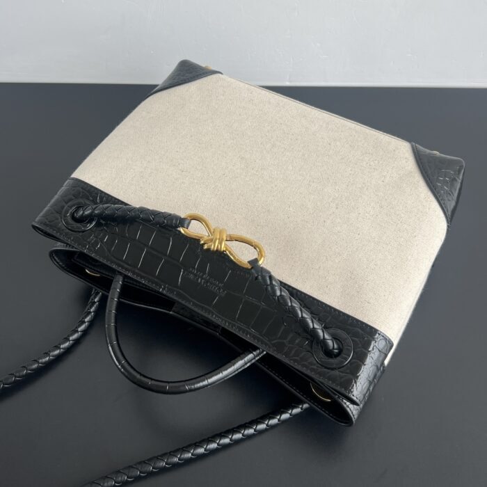 보테가베네타 안디아모 토트백 743572 미디엄 악어무늬 블랙 핸드백 토트백 레플리카 미러급 SA급 S급 고퀄리티 최상급 하이엔드 가방 [여성] 6