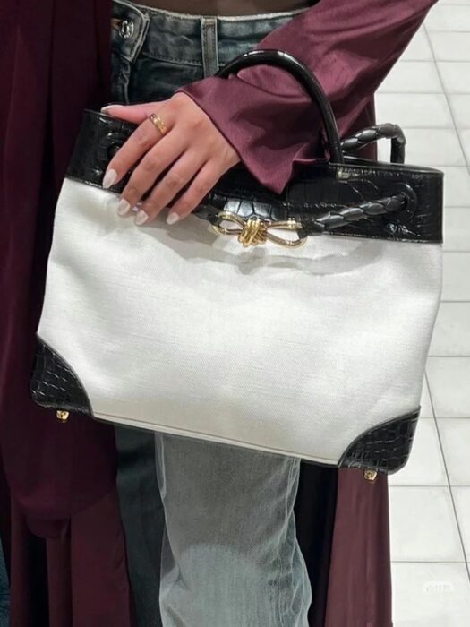 보테가베네타 안디아모 토트백 743572 미디엄 악어무늬 블랙 핸드백 토트백 레플리카 미러급 SA급 S급 고퀄리티 최상급 하이엔드 가방 [여성]