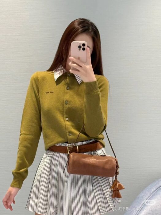 미우미우 카라 장식 캐시미어 가디건 레플리카 미러급 SA급 S급 고퀄리티 하이엔드 최상급 의류 [여성] 2