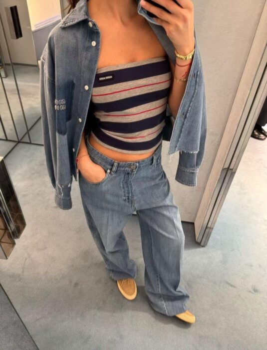 미우미우 데님 셔츠 레플리카 미러급 SA급 S급 고퀄리티 하이엔드 최상급 의류 [여성] 6