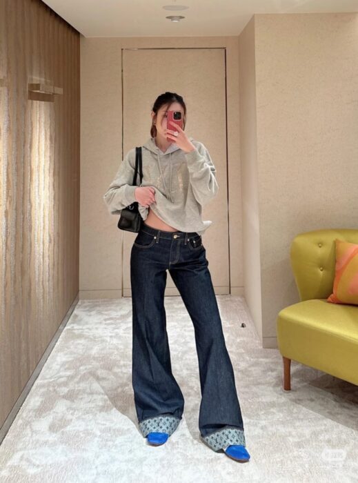 루이비통 커프 스트레이트 플레어 팬츠 레플리카 미러급 SA급 S급 고퀄리티 하이엔드 최상급 의류 [여성] 7