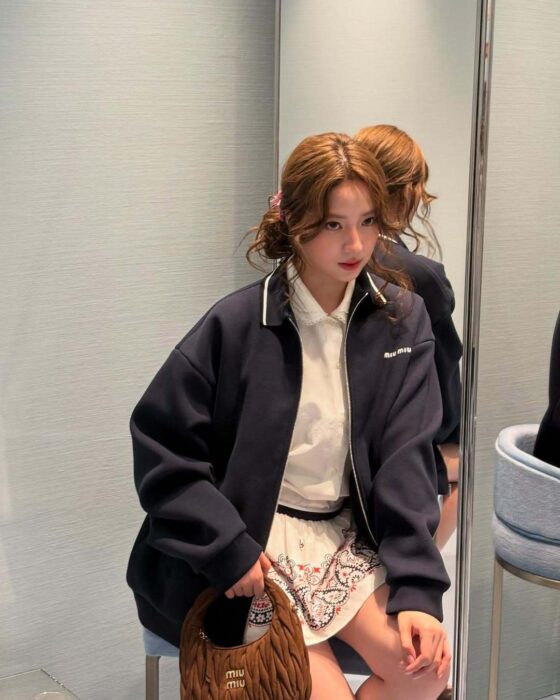 미우미우 본디드 피케 및 테크니컬 저지 블루종 자켓 레플리카 미러급 SA급 S급 고퀄리티 하이엔드 최상급 의류 [여성] 2