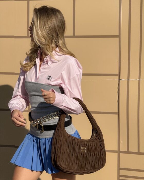 미우 미우 포플린 앤 저지 미니스커트 레플리카 미러급 SA급 S급 고퀄리티 하이엔드 최상급 의류 [여성] 5