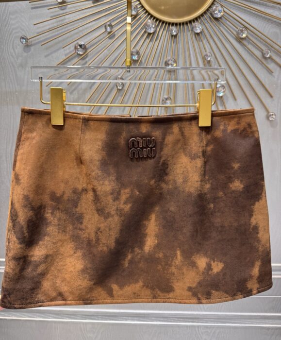 미우미우 왁스 스웨이드 가죽 자켓, 스커트 레플리카 미러급 SA급 S급 고퀄리티 하이엔드 최상급 의류 [여성] 12