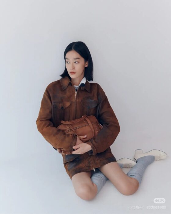 미우미우 왁스 스웨이드 가죽 자켓, 스커트 레플리카 미러급 SA급 S급 고퀄리티 하이엔드 최상급 의류 [여성] 18