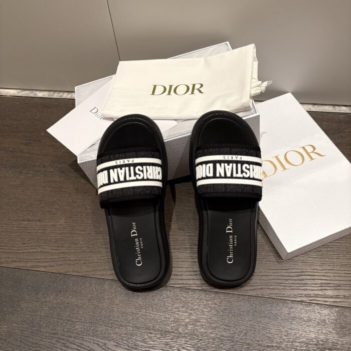 디올 디올리비에라 D 웨이 슬리퍼 샌들 블랙 레플리카 미러급 SA급 S급 고퀄리티 최상급 하이엔드 신발 [여성] 4