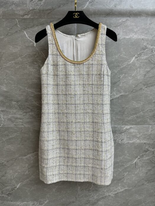 샤넬 골드 체크 드레스 레플리카 미러급 SA급 S급 고퀄리티 하이엔드 최상급 의류 [여성] 8