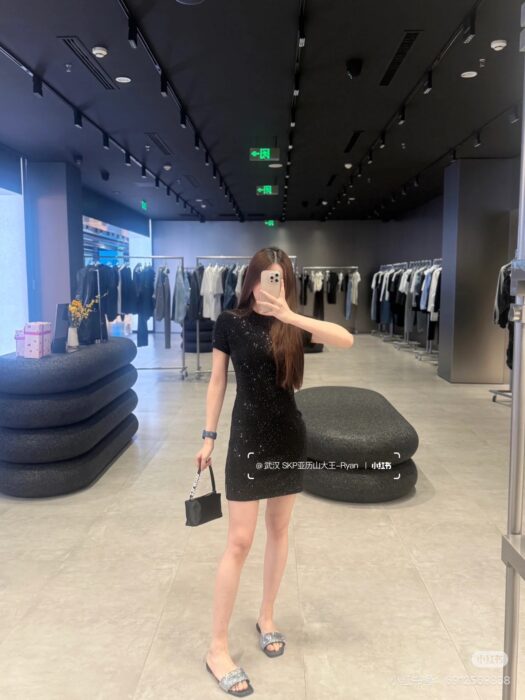 알렉산더왕 블랙 울 블렌드 핫픽스 드레스 레플리카 미러급 SA급 S급 고퀄리티 하이엔드 최상급 의류 [여성] 7