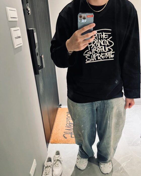 슈프림 Marithe Francois Girbaud 가슴 자수 긴팔티 블랙 레플리카 미러급 SA급 S급 고퀄리티 하이엔드 최상급 의류 [남성여성공용]