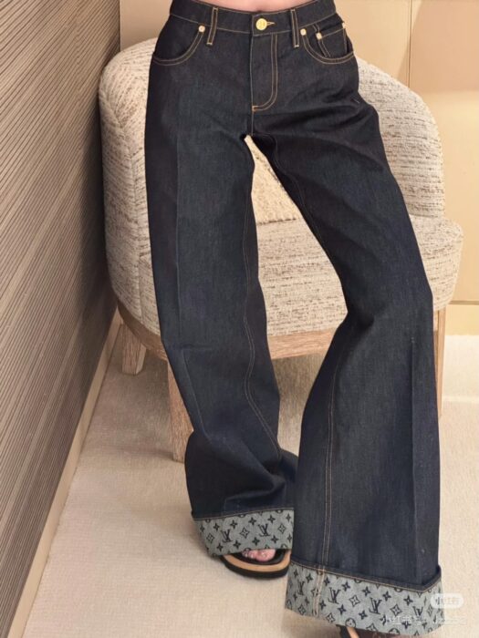 루이비통 커프 스트레이트 플레어 팬츠 레플리카 미러급 SA급 S급 고퀄리티 하이엔드 최상급 의류 [여성] 8