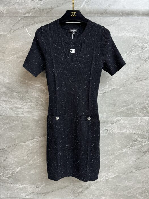 샤넬 반팔 니트 드레스 레플리카 미러급 SA급 S급 고퀄리티 하이엔드 최상급 의류 [여성] 2