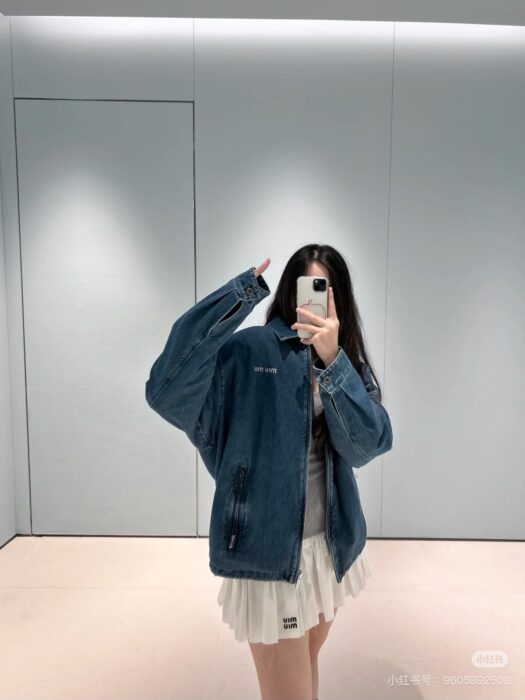 미우미우 캐시미어 데님 블루종 자켓 레플리카 미러급 SA급 S급 고퀄리티 하이엔드 최상급 의류 [여성] 3