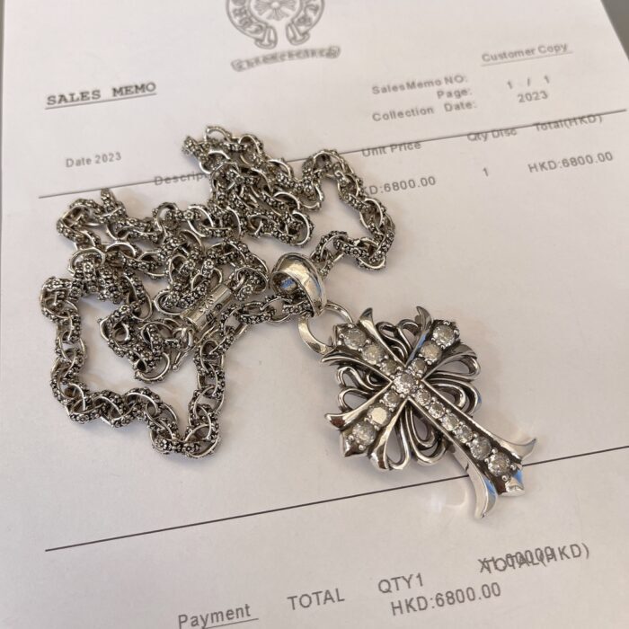 크롬하츠 큐빅 십자가 펜던트 목걸이 실버 레플리카 미러급 SA급 S급 고퀄리티 최상급 하이엔드 악세사리 [남성여성공용] 9