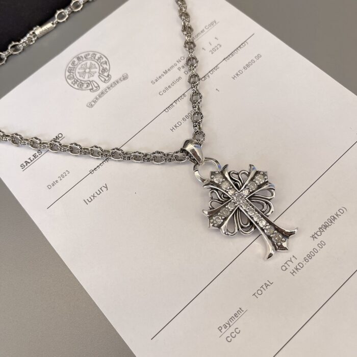 크롬하츠 큐빅 십자가 펜던트 목걸이 실버 레플리카 미러급 SA급 S급 고퀄리티 최상급 하이엔드 악세사리 [남성여성공용] 7