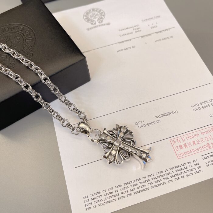 크롬하츠 큐빅 십자가 펜던트 목걸이 실버 레플리카 미러급 SA급 S급 고퀄리티 최상급 하이엔드 악세사리 [남성여성공용] 8