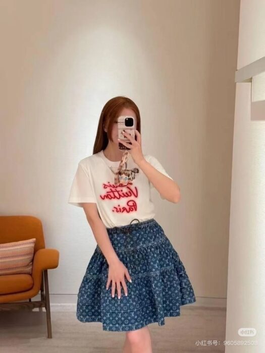 루이비통 모노그램 데님 티어드 스커트 레플리카 미러급 SA급 S급 고퀄리티 하이엔드 최상급 의류 [여성] 6