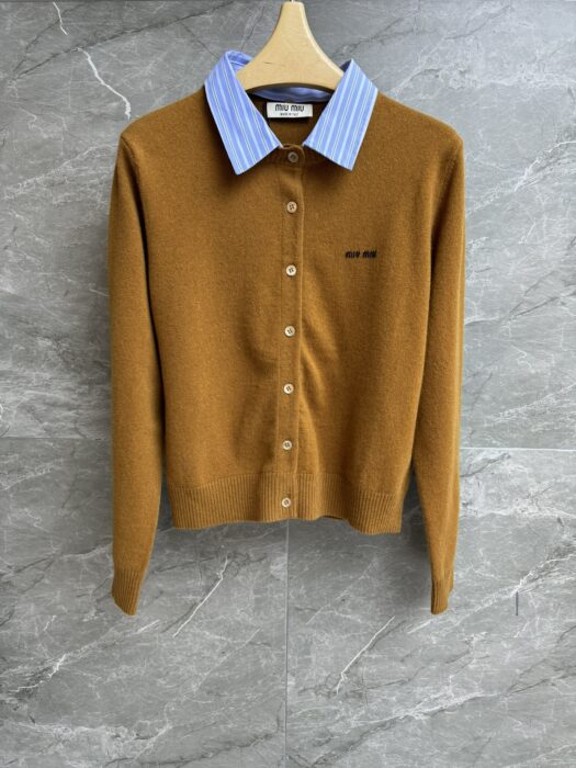 미우미우 카라 장식 캐시미어 가디건 레플리카 미러급 SA급 S급 고퀄리티 하이엔드 최상급 의류 [여성] 8