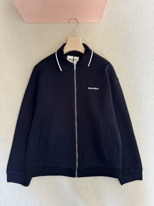 미우미우 본디드 피케 및 테크니컬 저지 블루종 자켓 레플리카 미러급 SA급 S급 고퀄리티 하이엔드 최상급 의류 [여성] 11