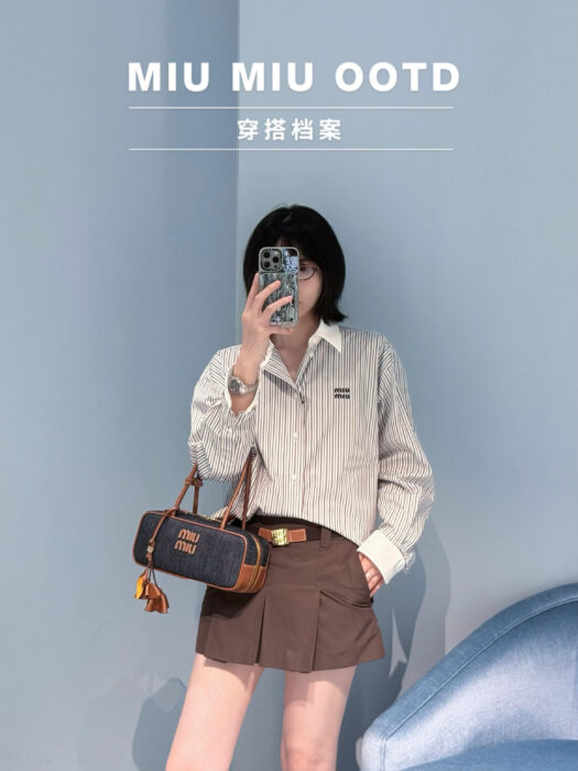 미우미우 긴팔 셔츠 레플리카 미러급 SA급 S급 고퀄리티 하이엔드 최상급 의류 [여성] 5