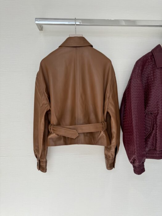 생로랑 벨트 가죽 자켓 브라운 레플리카 미러급 SA급 S급 고퀄리티 하이엔드 최상급 의류 [여성] 9