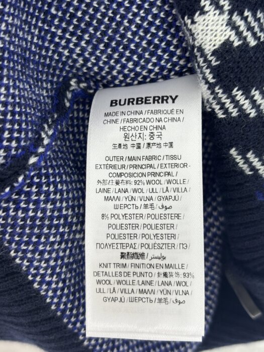 버버리 양털 혼방 체크 V넥 단추 가디건 블루 레플리카 미러급 SA급 S급 고퀄리티 하이엔드 최상급 의류 [남성여성공용] 13