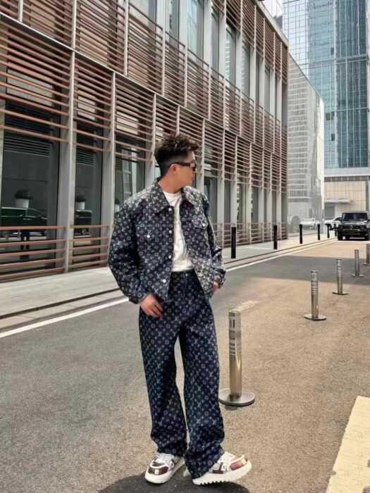 루이비통 모노그램 자카드 데님 스케이트 팬츠 1AFX32 레플리카 미러급 SA급 S급 고퀄리티 하이엔드 최상급 의류 [남성여성공용] 17