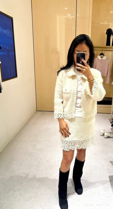 샤넬 레이스 니트 스커트 레플리카 미러급 SA급 S급 고퀄리티 하이엔드 최상급 의류 [여성] 5