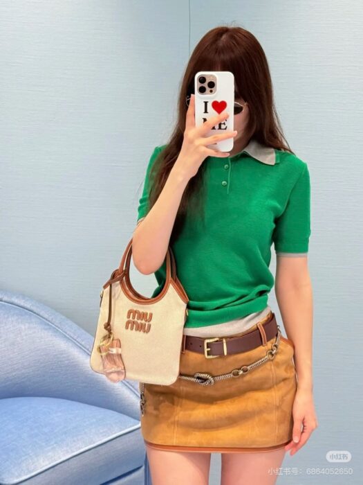 미우미우 스웨이드 블루종 스커트 레플리카 미러급 SA급 S급 고퀄리티 하이엔드 최상급 의류 [여성] 11