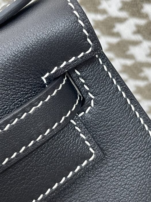 에르메스 켈리백 22 은장 코끼리 블랙 흰색 실 swift 레플리카 미러급 SA급 S급 고퀄리티 최상급 하이엔드 가방 [여성] 8