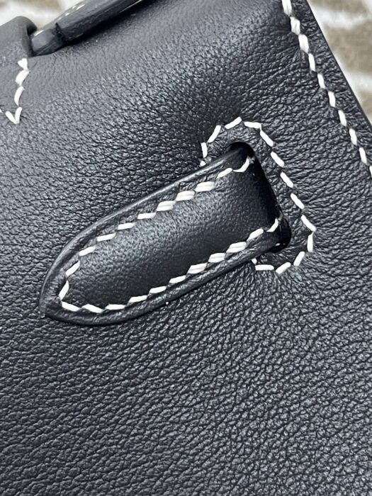 에르메스 켈리백 22 은장 코끼리 블랙 흰색 실 swift 레플리카 미러급 SA급 S급 고퀄리티 최상급 하이엔드 가방 [여성] 9