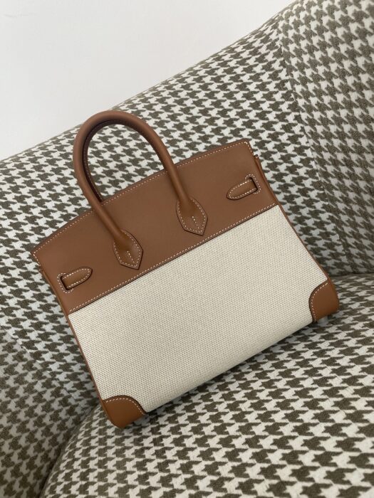 에르메스 버킨백 25 캔버스 금장 이음 sw 브라운 베이지 레플리카 미러급 SA급 S급 고퀄리티 최상급 하이엔드 가방 [여성] 2