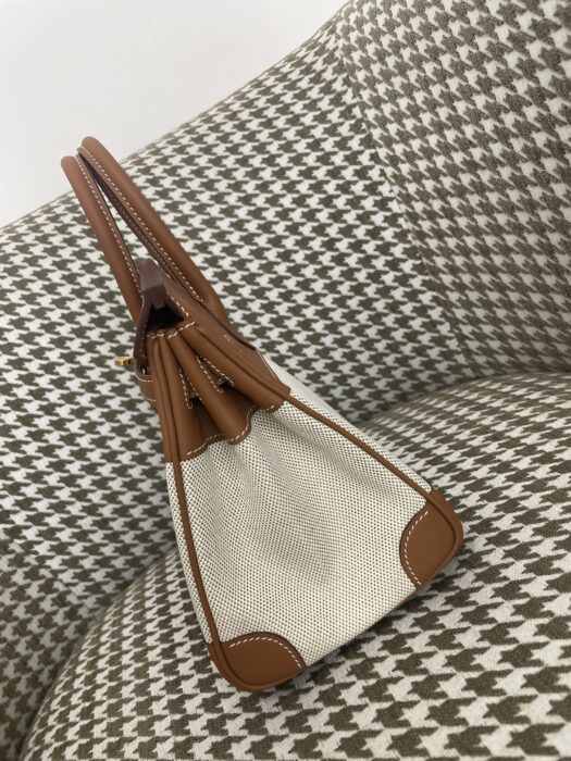 에르메스 버킨백 25 캔버스 금장 이음 sw 브라운 베이지 레플리카 미러급 SA급 S급 고퀄리티 최상급 하이엔드 가방 [여성] 4