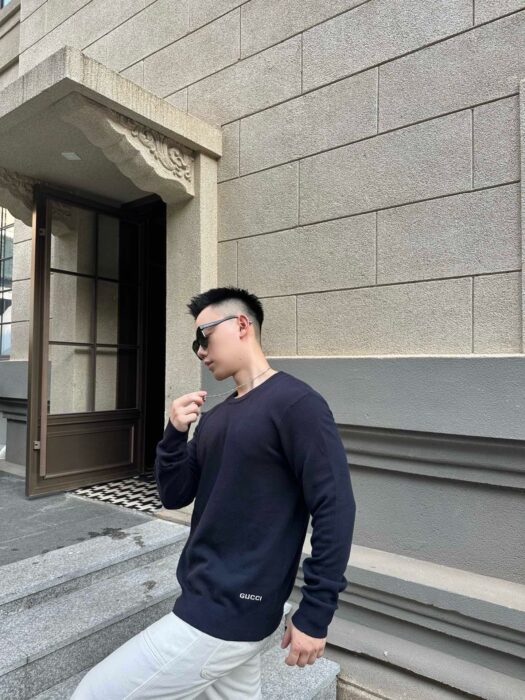 구찌 모노그램 자카드 순색 니트 네이비 레플리카 미러급 SA급 S급 고퀄리티 하이엔드 최상급 의류 [남성]