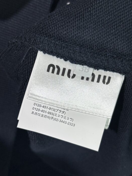 미우미우 반지퍼 칼라 넥 배색 맨투맨 네이비 레플리카 미러급 SA급 S급 고퀄리티 하이엔드 최상급 의류 [남성여성공용] 19