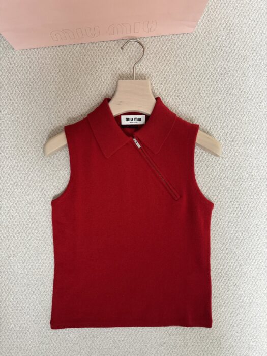 미우미우 슬리브리스 폴로 셔츠 레플리카 미러급 SA급 S급 고퀄리티 하이엔드 최상급 의류 [여성] 8