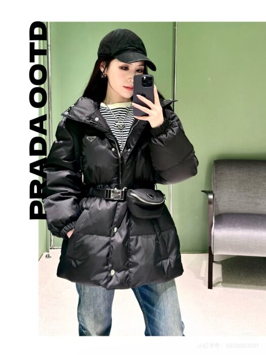 프라다 후드 벨티드 패딩 레플리카 미러급 SA급 S급 고퀄리티 하이엔드 최상급 의류 [여성] 2
